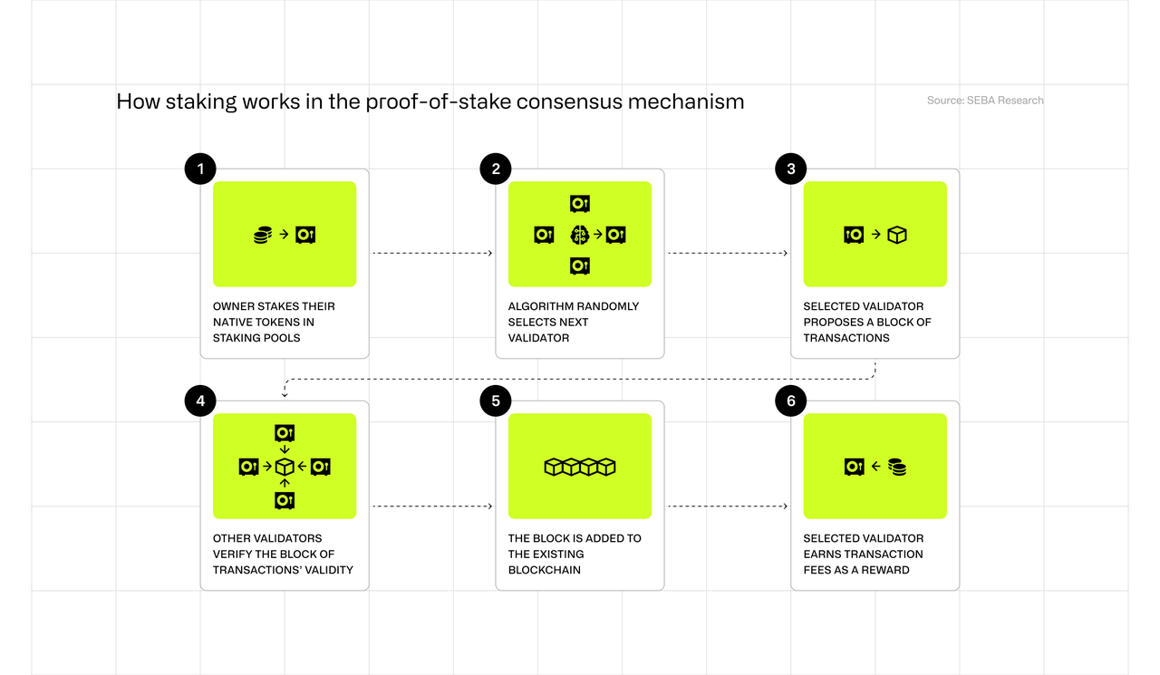 How staking works in the proof-of-stake consensus mechanism