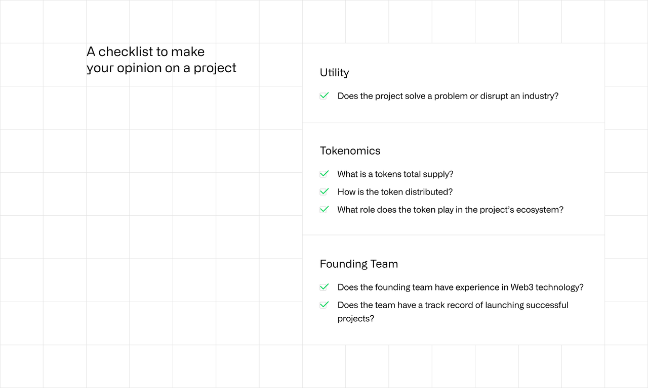 A checklist to make your opinion on a project
