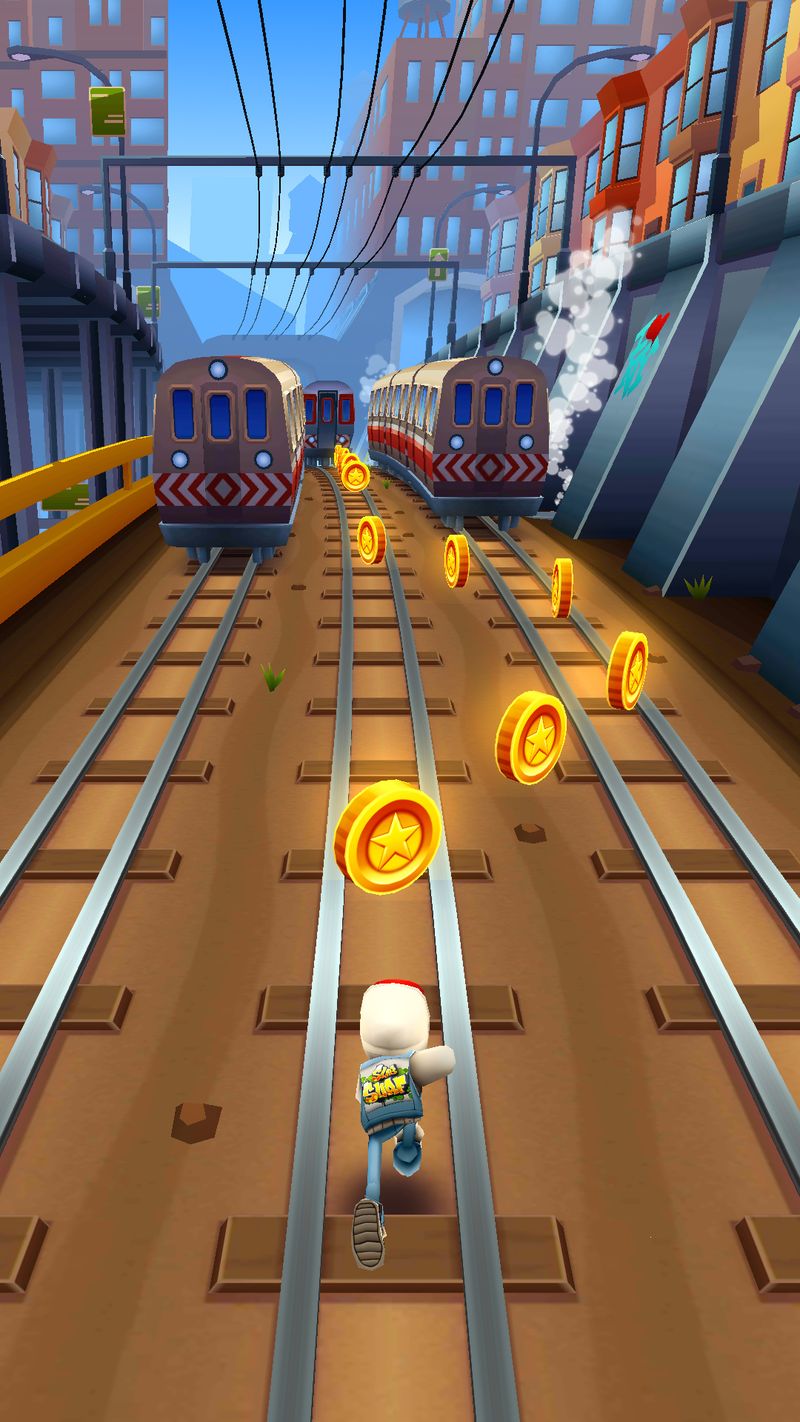 Screenshot von dem Handyspiel Subway Surfers