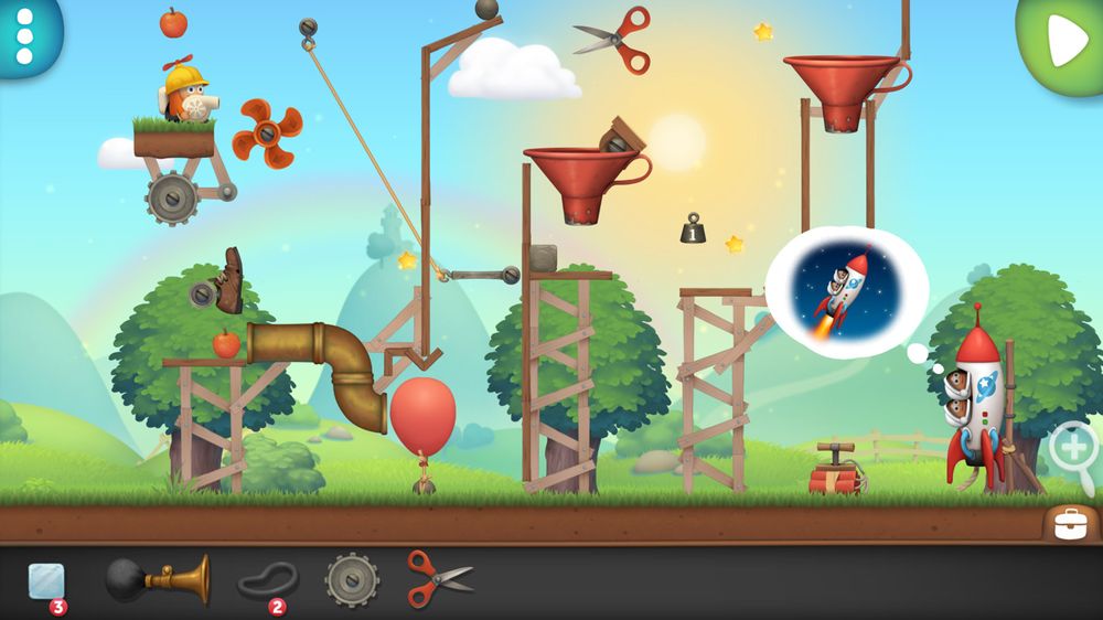 Screenshot of the mobile game Inventioneers