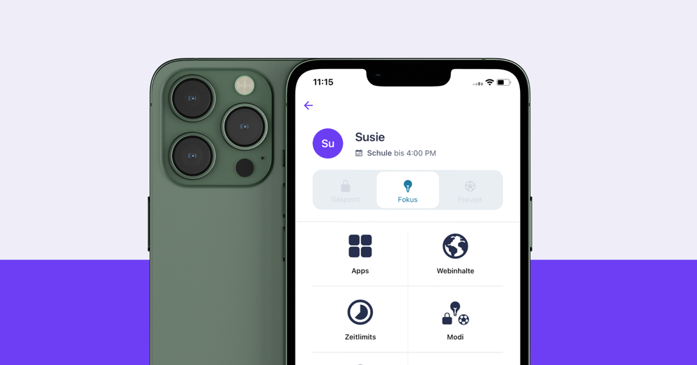 Bildschirmauschnitt von Handy, das das Profil des Kindes in Ohana anzeigt