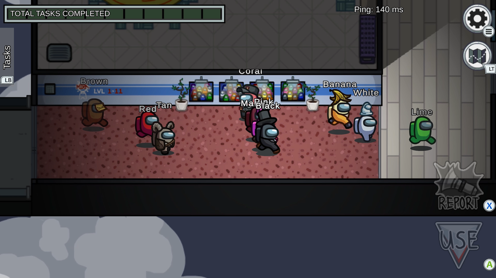 Screenshot of the mobile game Among Us