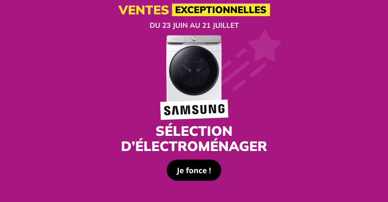 Samsung, Ventes exceptionnelles, sélection d'électroménager