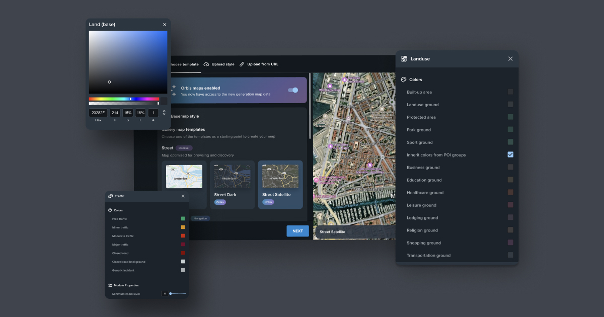Mapmaker selection interface