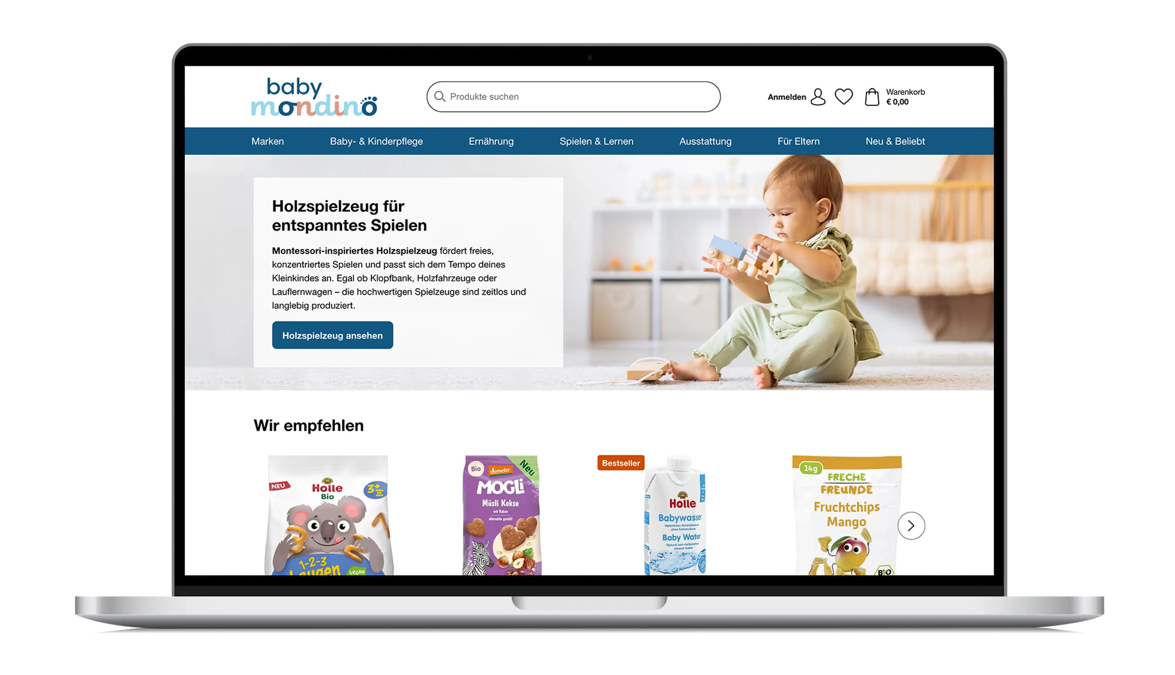 Website Babymondino Mock Up