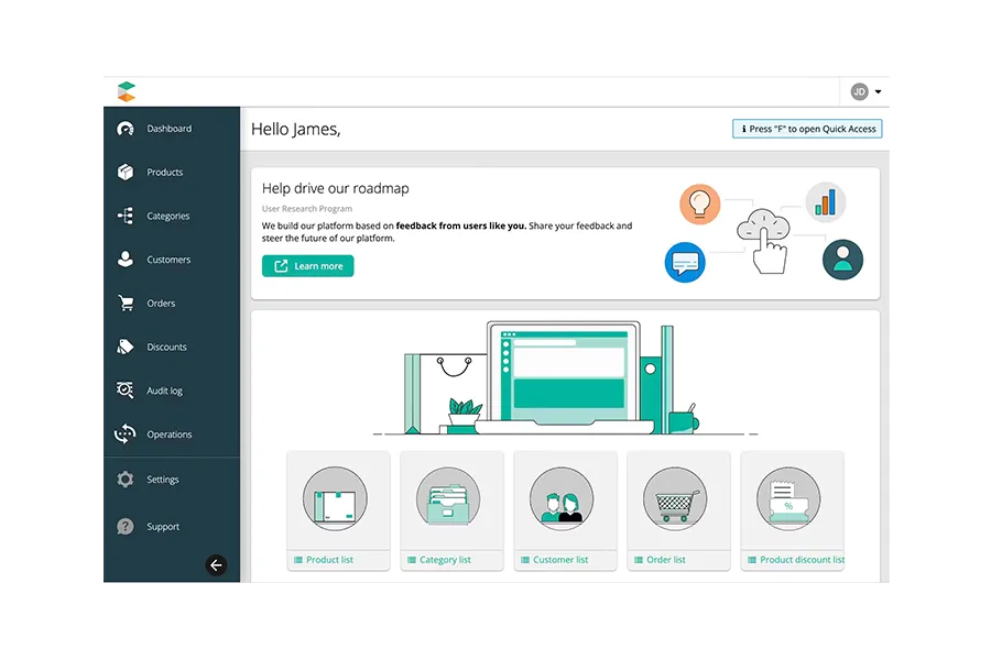 commercetools screenshot