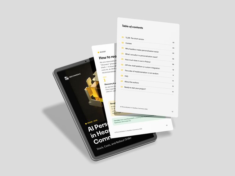 Table-of-contents-AI-Personalization in Headless Commerce-ebook