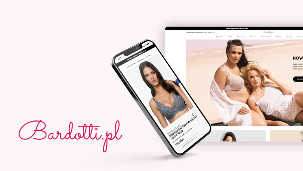 Lekki, intuicyjny sklep modowy. Projekt wykonany w całości, począwszy od makiety XD. Stworzyliśmy też autorski kalkulator rozmiarów. beecommerce.pl