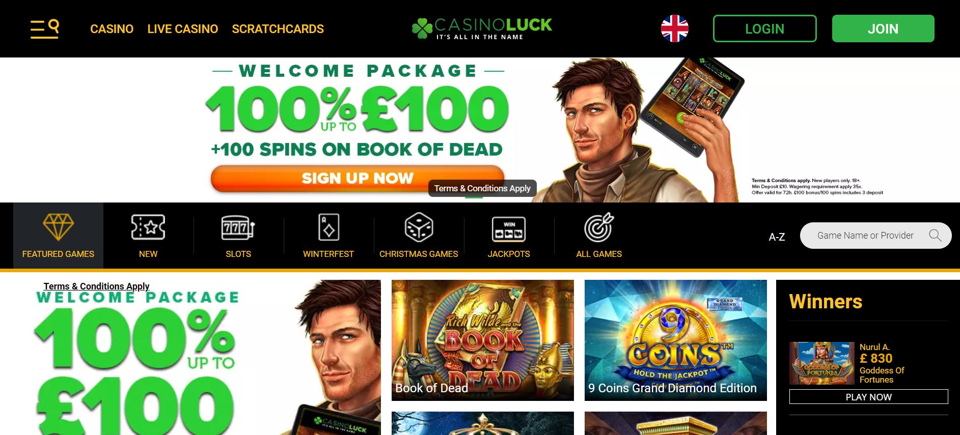 best Lucky Start Casino free spins offer in UK