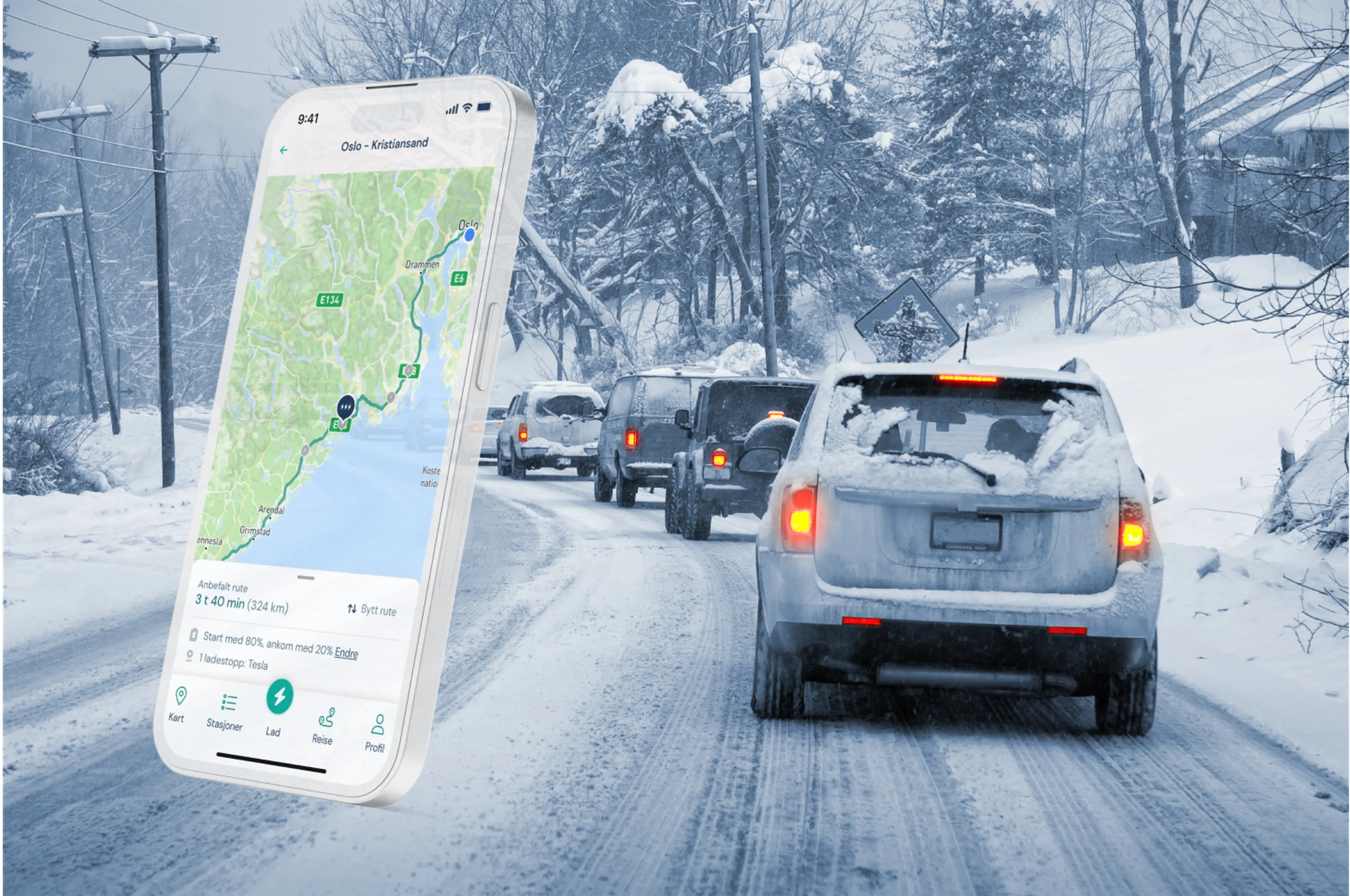 Finn enkelt frem til elbillading med Elton