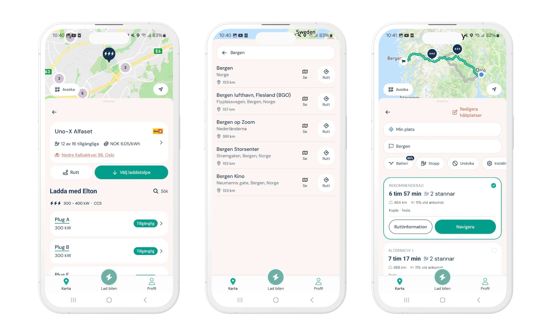 Hitta de bästa laddstoppen längs vägen med Elton