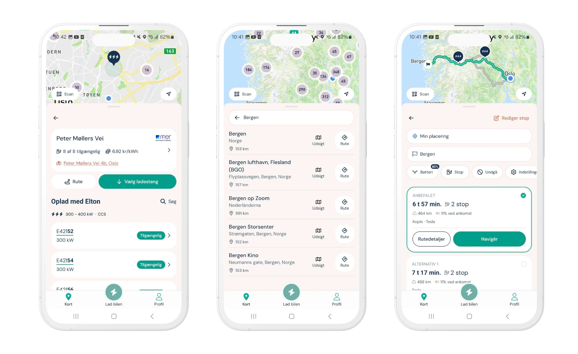Find de bedste ladestop undervejs med Elton