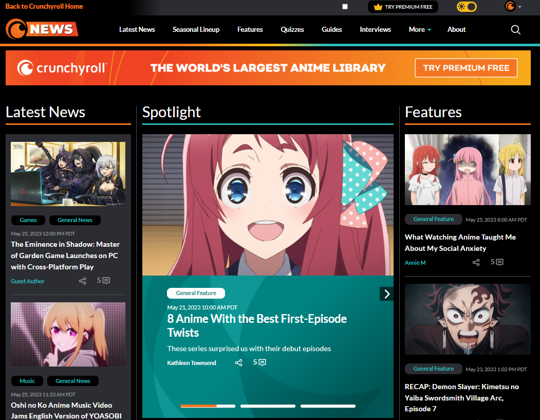 Welcome to the New Crunchyroll News Experience Crunchyroll News