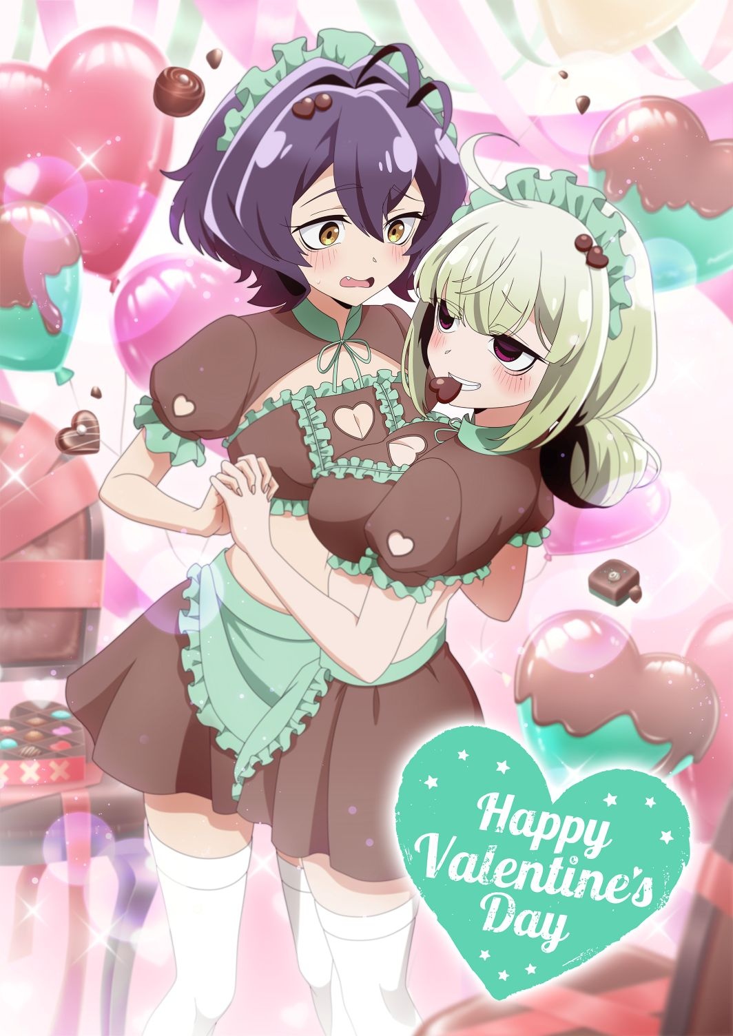 Gushing over Magical Girls anime Valentine's Day artwork 2026