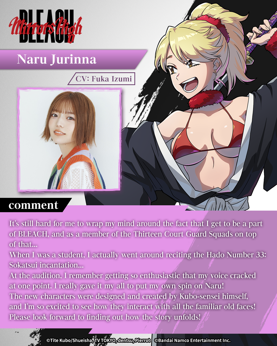 BLEACH Mirrors High - tiga karakter baru versi Crunchyroll
