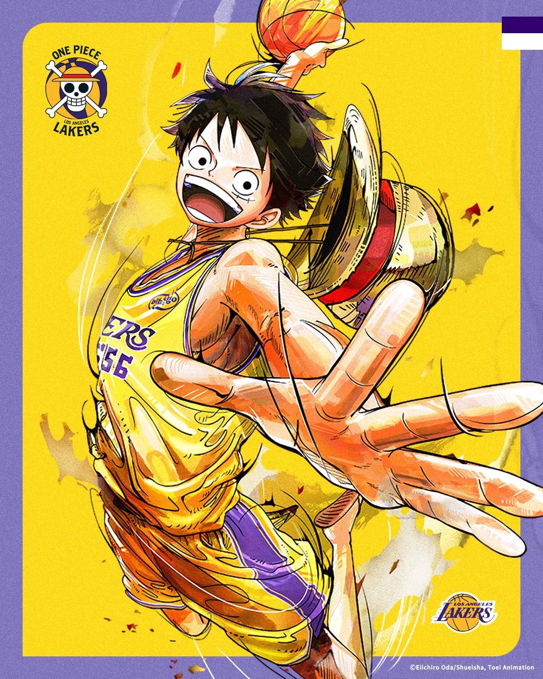 コミック・アニメ MONKEY.D.LUFFY LOS ANGELES LAKERS One Piece Sets Los Angeles Lakers Game Night Collab for February