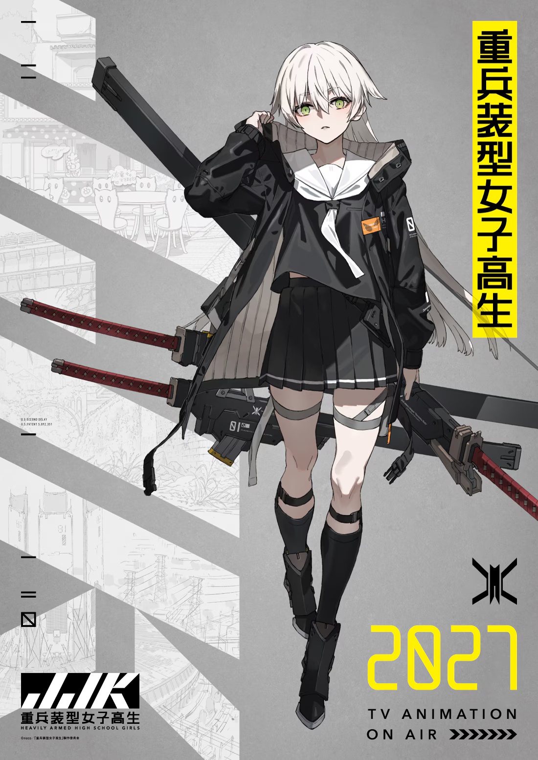 Heavily Armed High School Girls anime visual illustrated by neco