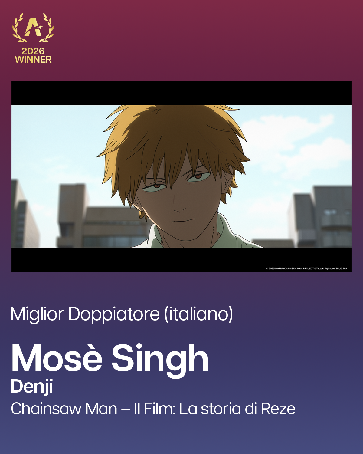 Anime Awards 2026 Best Voice Artist Italian