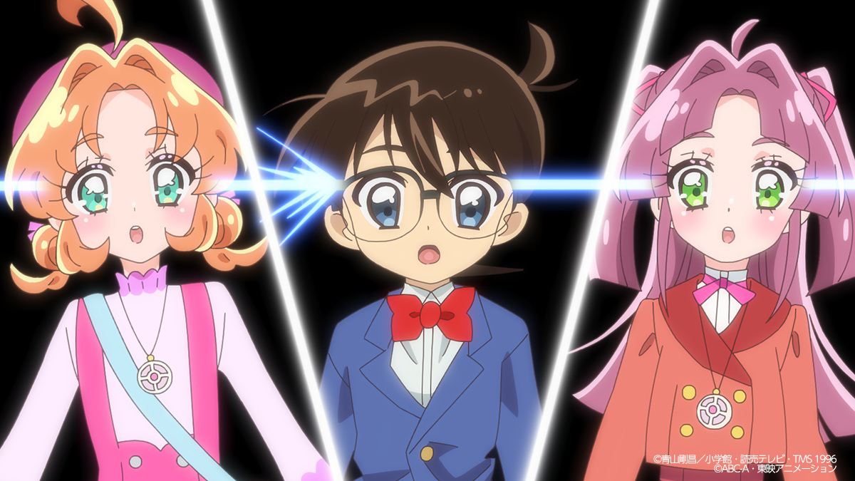 Detective Conan and Star Detective Precure! - Ilustrasi kolaborasi detektif