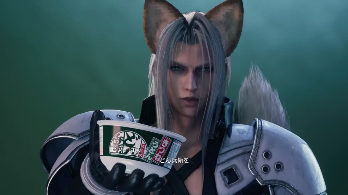 Sephiroth Outfoxes Cloud in Final Fantasy VII Rebirth x Nissin 