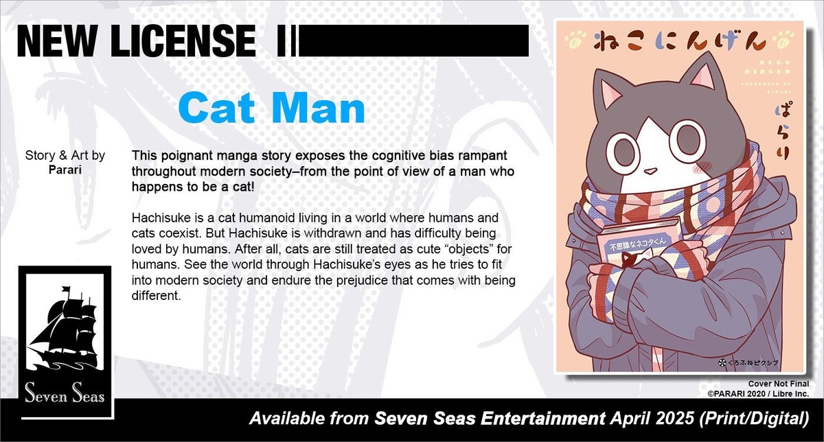 Cat Man Manga, New Audiobook and More Coming from Seven Seas