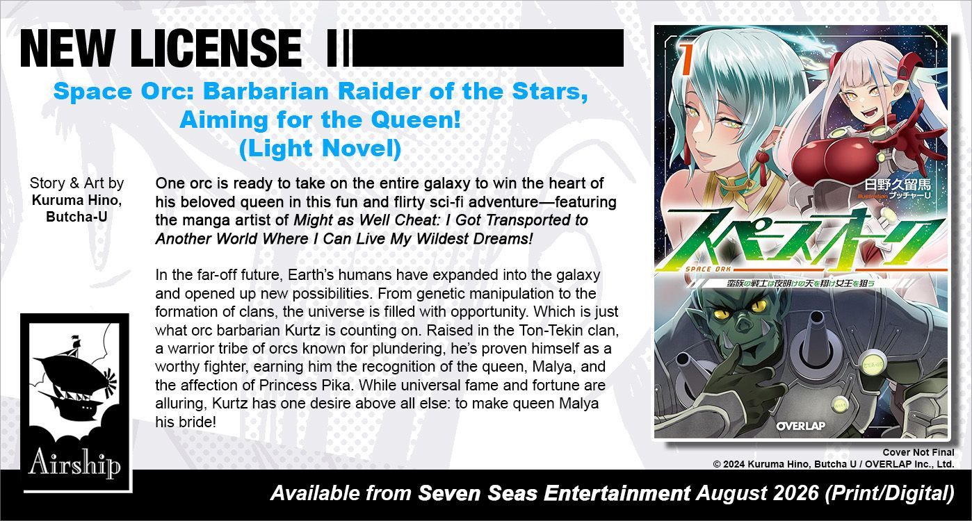 Space Orc Light Novels and More Coming from Seven Seas