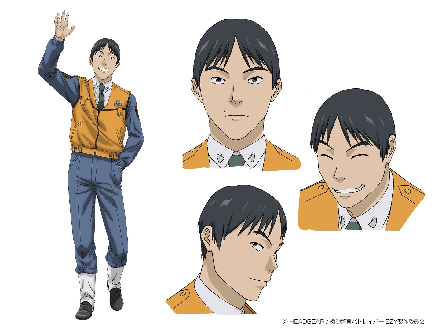 A character setting of Takuya Niiro from the upcoming Patlabor EZY File 3 theatrical OAV release. T