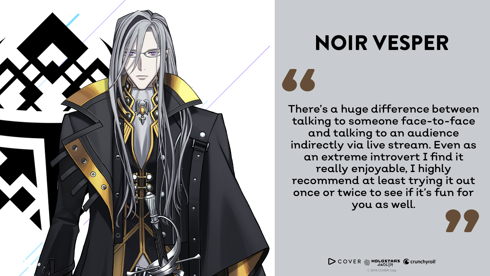 INTERVIEW: VTuber Noir Vesper on How VTubing Helps His Social Anxiety -  Crunchyroll News
