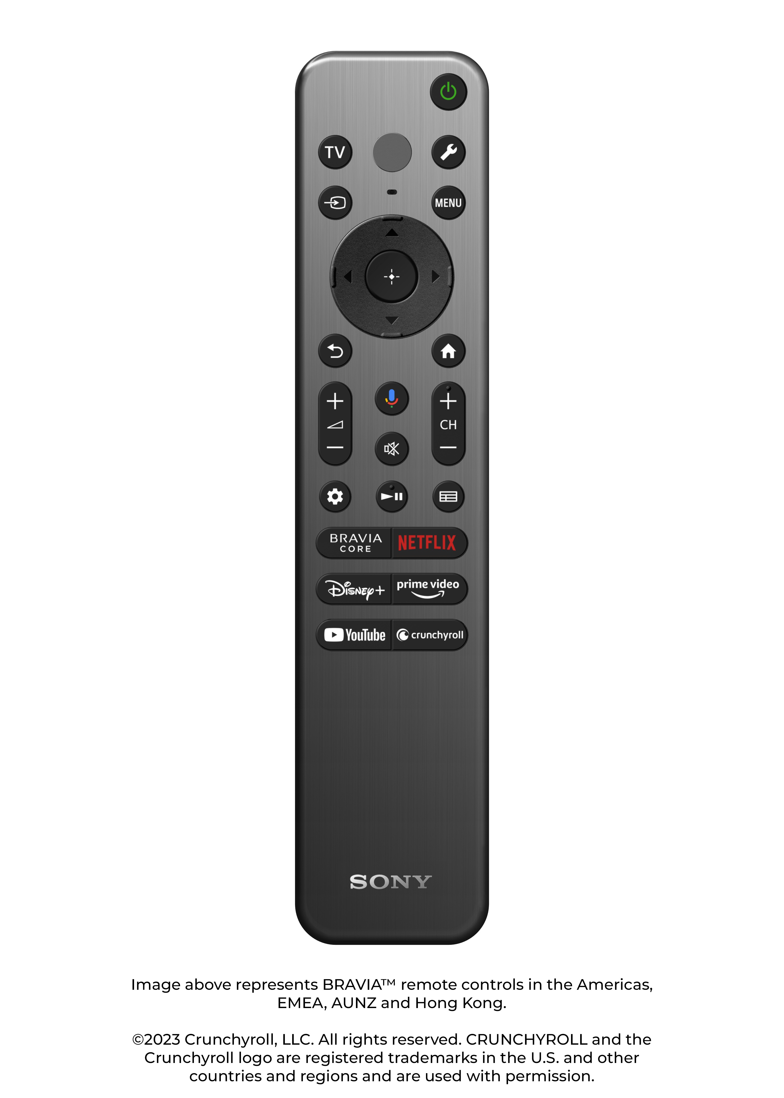 Crunchyroll Anime Gets Button on Sony Bravia TV Remote Controls