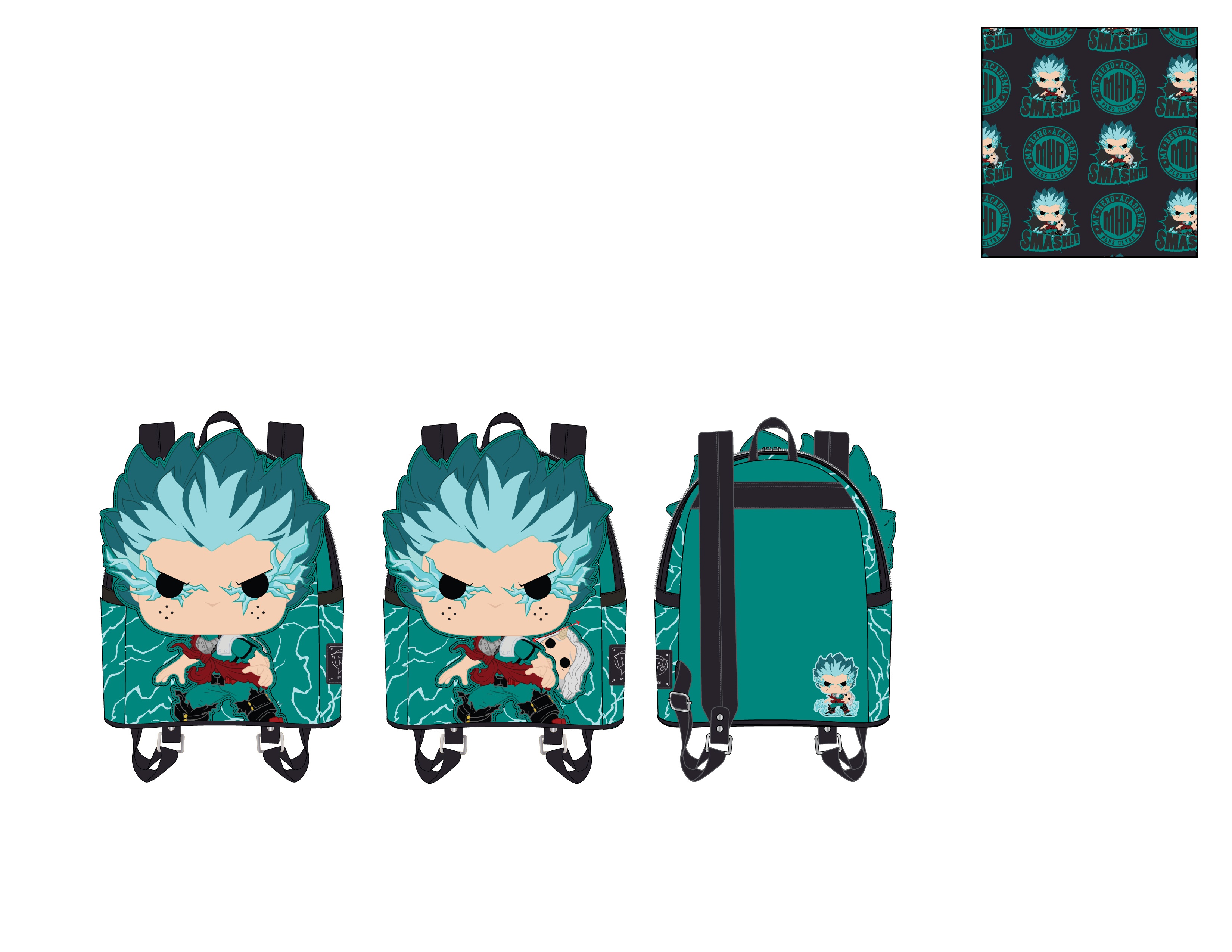 Mochila Loungefly My Hero Academia Deku Exclusive Ee | Éxito