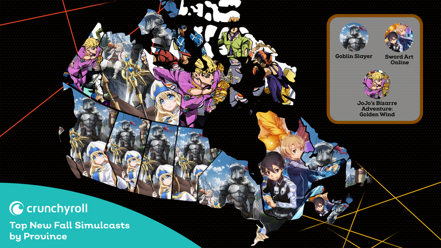 Crunchyroll Releases Map of Most Popular Fall Simulcasts for U.S.