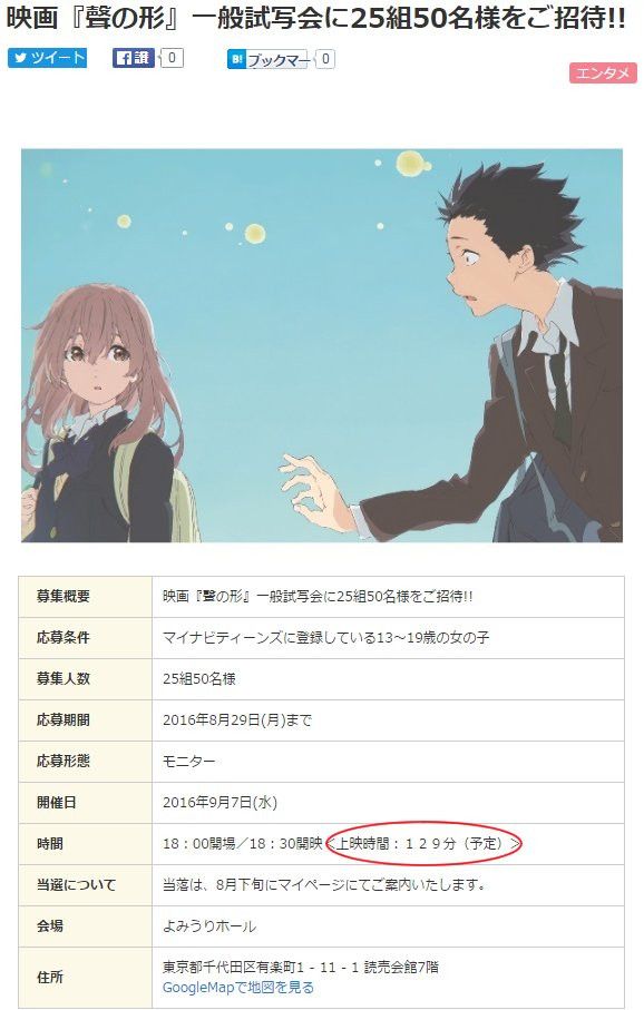 Koe No Katachi (A Silent Voice) Kyoto Animation B5 Mini Poster Set – Shoya & Shouko