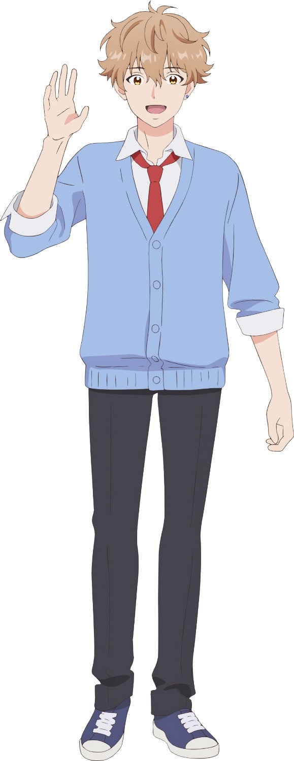 imagem: design do personagem Arata Minami para o anime de Kaiju Girl Caramelise.