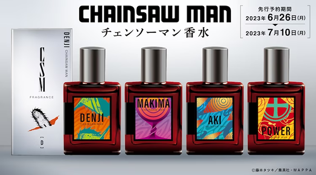 Chainsaw Man Anime Revs up with Character-Inspired Perfumes