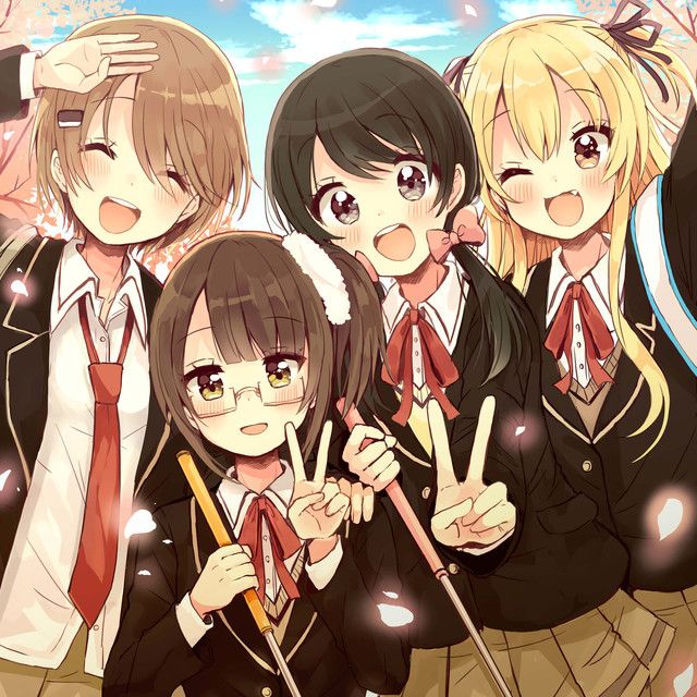 anime school group photo