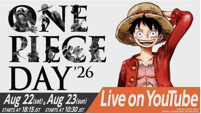ONE PIECE DAY'26 revela informações da sua transmissão global