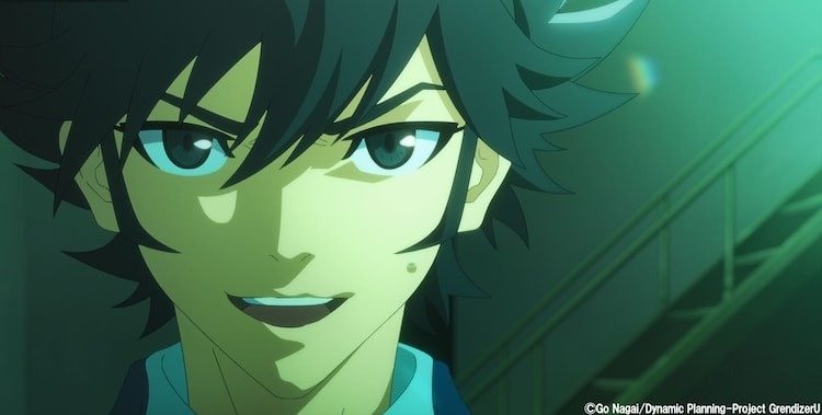 صورة كوجي كابوتو وهو يبتسم بتوتر من أنمي Grendizer U