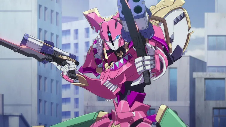 مشهد للروبوت من الجزء الثالث من مشروع أنمي Code Geass: Rozé of the Recapture