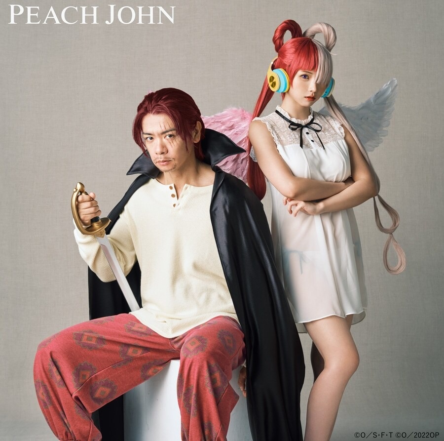 ONEPIECE×PEACH JOHN ウタフーディ PEACH JOHN x ONE PIECE FILM RED Uta's Hoodie 1028140-01-03