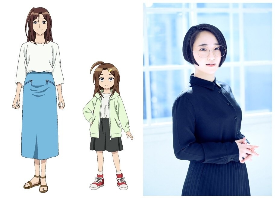 تصميم شخصيتي تاكاي نيجيما و ماريكا شيرايشي وصورة مؤدية دورهما ممثلة الأصوات آوي يوكي في أنمي If My Wife Becomes An Elementary School Student