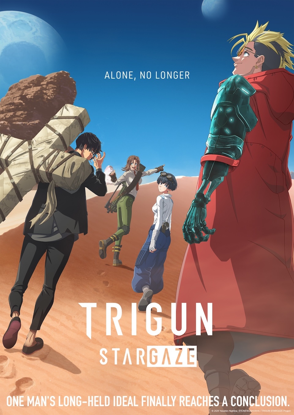 TRIGUN STARGAZE Anime Takes Aim with New Trailer, Visual, January