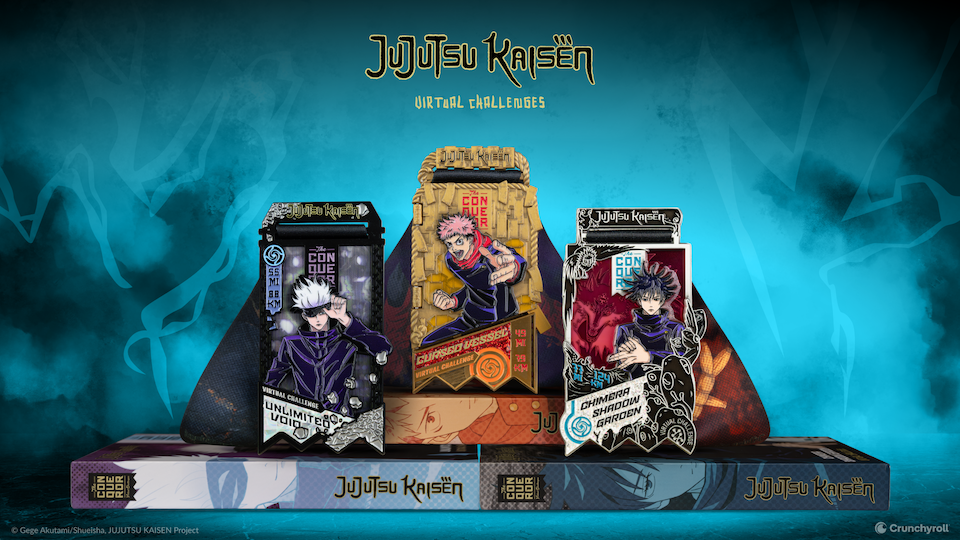 Crunchyroll, The Conqueror Team Up for JUJUTSU KAISEN Fitness Challenge with Themed Maps, Stories and Medals