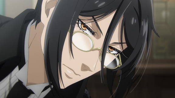 Anime Guy With Black Hair And Glasses