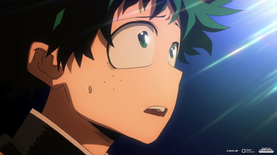 Deku looking at All Might in My Hero Academia: Memories