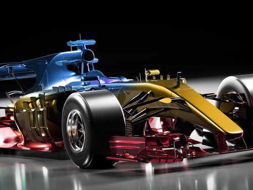 racing car in Contentful colors