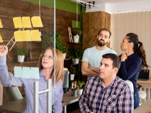 Board with Post Its