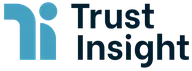 Blue stylized figure next to the text "Trust Insight" in dark blue font.