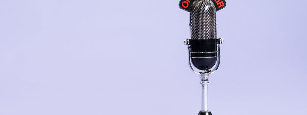 Retro radio microphone