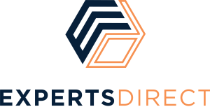 Geometric logo with interlocking shapes above the text "EXPERTS DIRECT" in bold, capital letters.