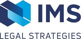 Logo of IMS Legal Strategies with stylized blue geometric shapes and bold navy text.